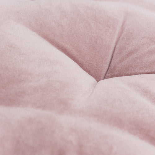 Elani Cushion blush pink & natural, 50% linen & 50% velvet | URBANARA outdoor accessories
