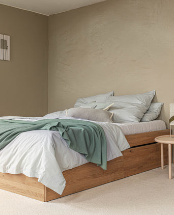 Mata Cotton Bedding Set [Green grey]