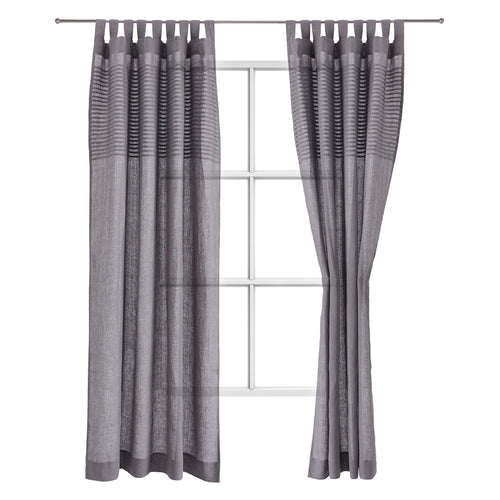 Etova Curtain Set grey, 100% linen