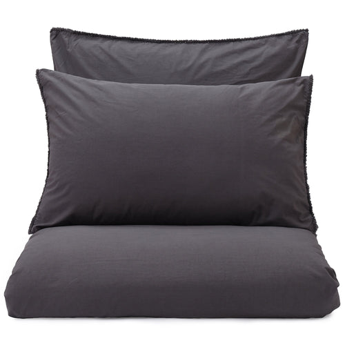 Fajao pillowcase, charcoal, 100% combed cotton