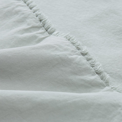 Fajao duvet cover, mist green, 100% combed cotton | URBANARA percale bedding