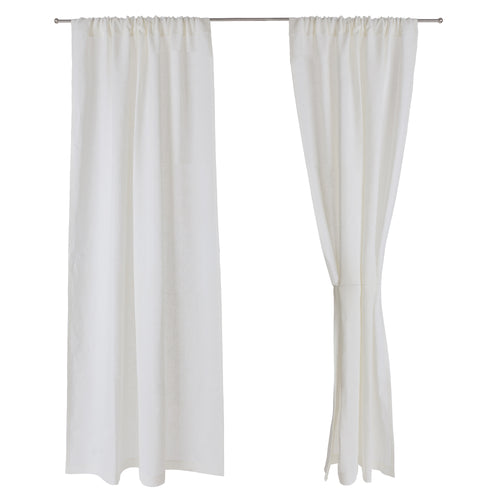 Fana Linen Curtain natural white, 100% linen | URBANARA curtains