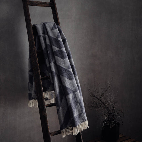 Farum Merino Blanket in light grey & grey | Home & Living inspiration | URBANARA