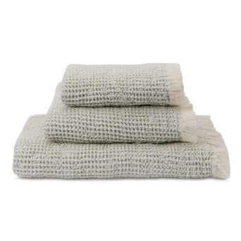 Hand Towel Favolha Blue fog & Natural, 60% Cotton & 40% Linen