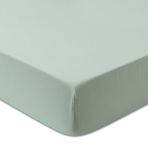 Fitted Sheet Ferro Light green grey, 100% Organic Linen