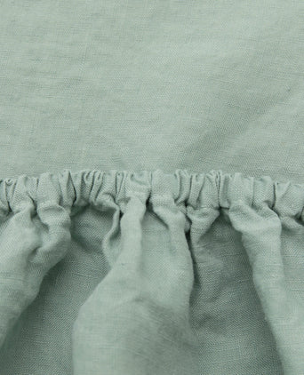 Fitted Sheet Ferro Light green grey, 100% Organic Linen