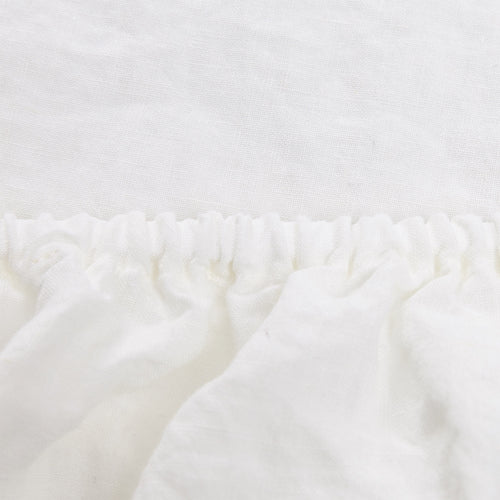 Fitted Sheet Ferro White, 100% Organic Linen | URBANARA Fitted Sheets
