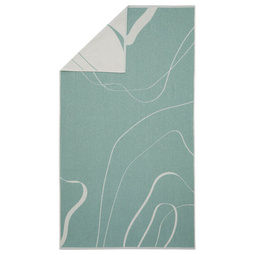 Foia Beach Towel [Grey green & Natural white]