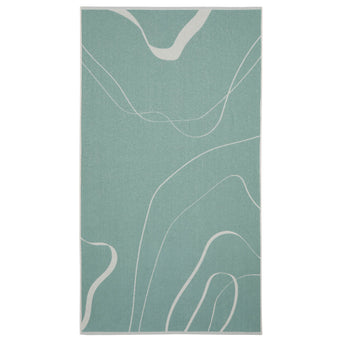 Foia Beach Towel [Grey green & Natural white]