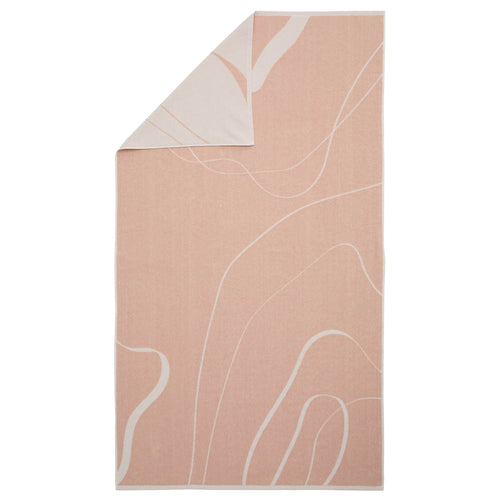 Foia Beach Towel [Light pink & Natural white]