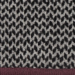 Foligno Cashmere Blanket black & cream & raspberry rose, 100% cashmere wool | High quality homewares