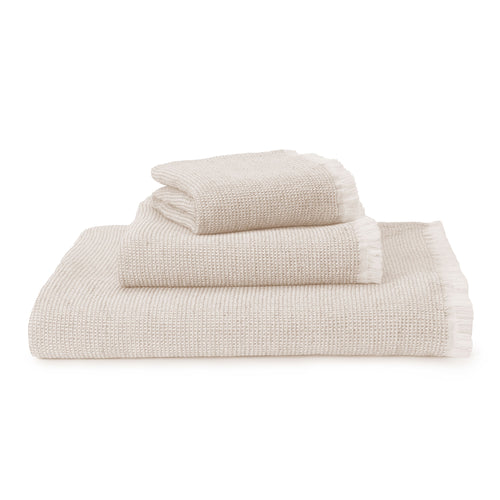 Fraiao Linen Cotton Towel [Natural/Natural white]