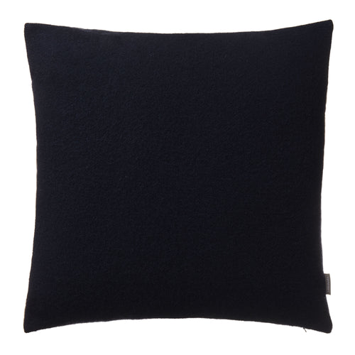 Fyn Cushion Cover dark blue & natural, 100% new wool & 100% linen