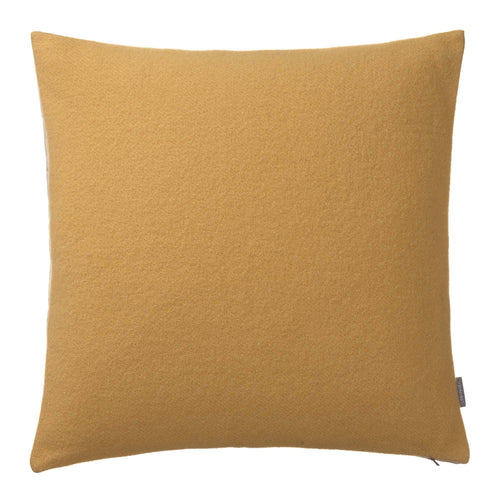 Fyn cushion cover, mustard & natural, 100% new wool & 100% linen