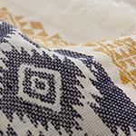 Gilao beach towel in natural white & dark blue & mustard, 100% cotton |Find the perfect beach towels