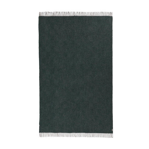 Gotland Dia Wool Blanket green & grey, 100% new wool | URBANARA wool blankets