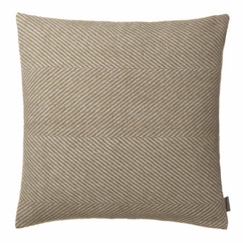 Gotland cushion cover, olive green & off-white, 100% new wool & 100% linen