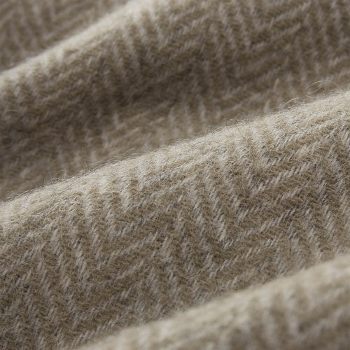 Gotland Sheri Blanket olive green & grey, 100% new wool | URBANARA wool blankets