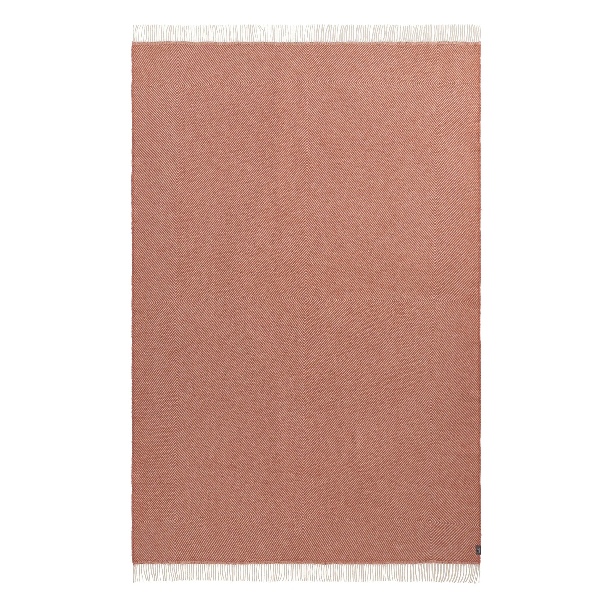 Gotland Blanket Terracotta Cream 100 New wool URBANARA