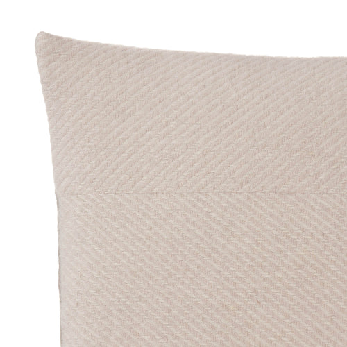 Gotland Cushion Cover powder pink & cream, 100% new wool & 100% linen | High quality homewares