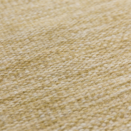 Gravlev Rug mustard & off-white, 50% new wool & 50% cotton | URBANARA wool rugs
