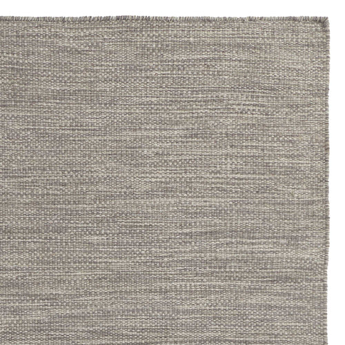 Gravlev Rug grey & light grey & off-white, 50% new wool & 50% cotton