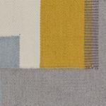 Indari rug, grey & ice blue & bright mustard, 100% pet |High quality homewares