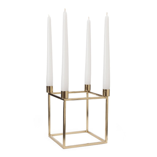 Indore candle holder brass, 100% metal