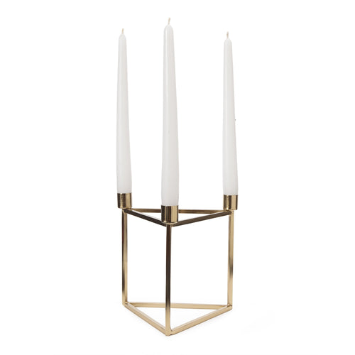 Indore candle holder brass, 100% metal