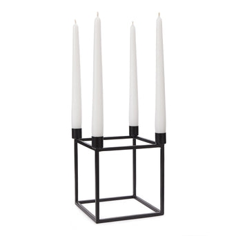 Indore candle holder black, 100% metal