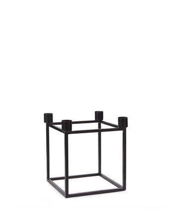 Indore candle holder black, 100% metal