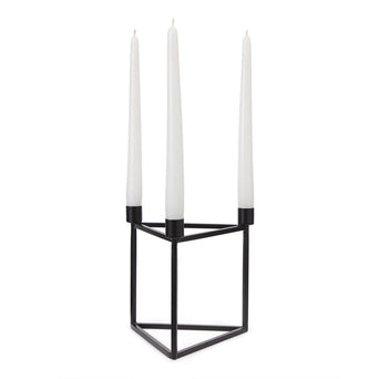 Indore candle holder black, 100% metal