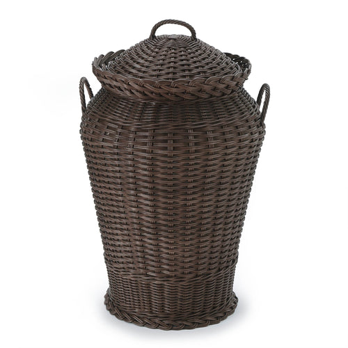 Java laundry basket, dark brown, 100% rattan
