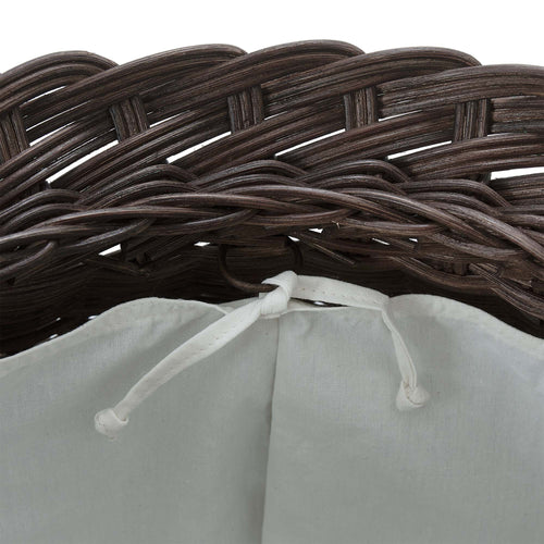 Java laundry basket, dark brown, 100% rattan | URBANARA laundry baskets