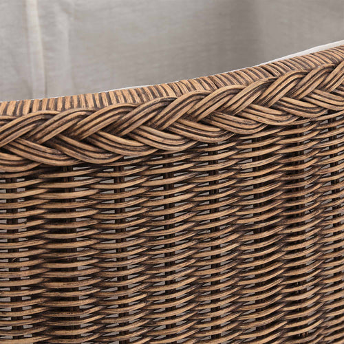 Java Laundry Basket dark brown, 100% rattan | URBANARA laundry baskets