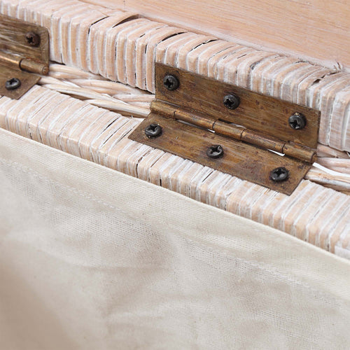 Java Laundry Basket chalk white, 100% rattan | High quality homewares
