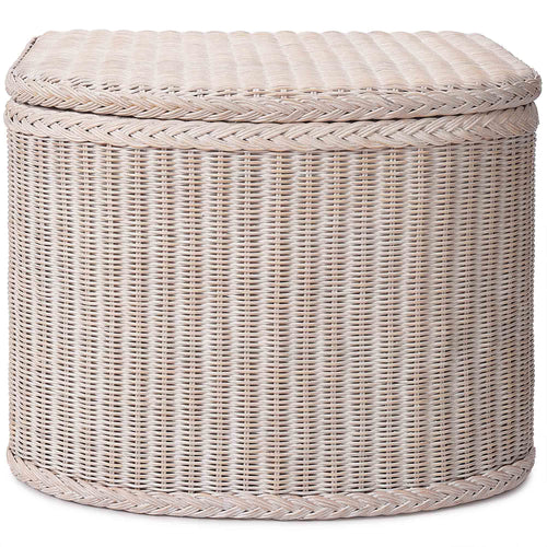 Java Laundry Basket chalk white, 100% rattan