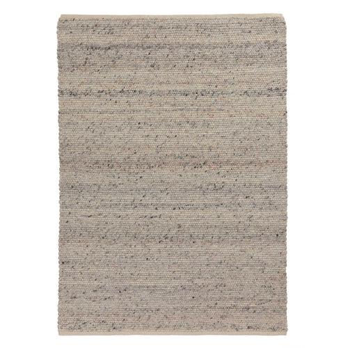 Jindas Rug silver grey, 65% wool & 35% cotton | URBANARA wool rugs