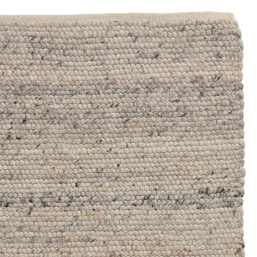 Jindas Rug silver grey, 65% wool & 35% cotton