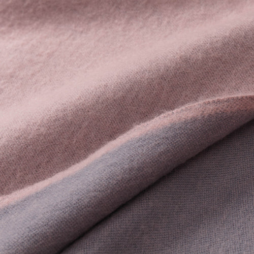 Jonava blanket, powder pink & grey, 100% merino wool | URBANARA wool blankets
