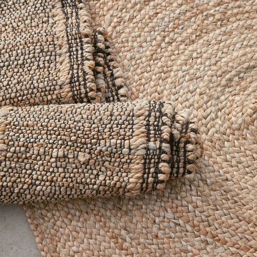 Rug Nari Natural & Black, 100% Jute | URBANARA Jute Rugs