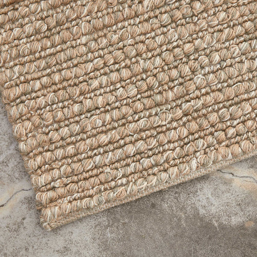 Rug Telanga Natural & Pale Olive & Ivory, 100% Jute | URBANARA Runners