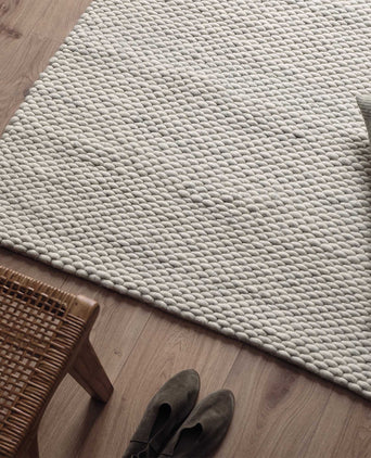 Kalu rug, ivory, 48% wool & 52% cotton