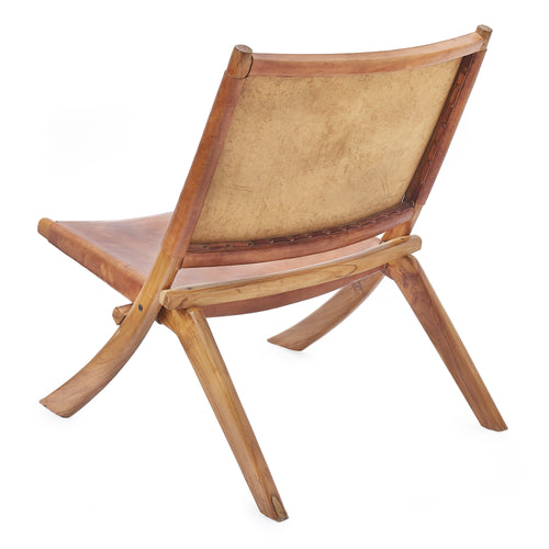 Kamaru Leather Chair in light cognac | Home & Living inspiration | URBANARA