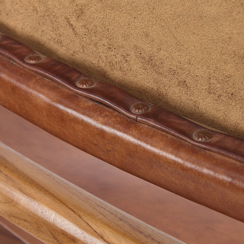 Kamaru Leather Lounge Chair [Cognac]