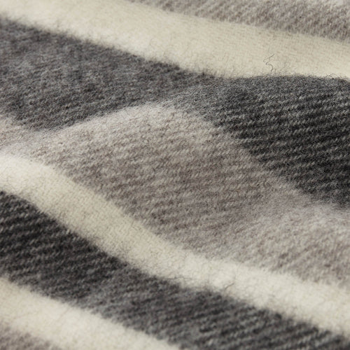Kampai blanket, grey & cream, 100% new wool |High quality homewares