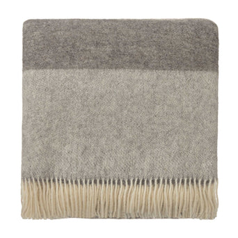 Karby Wool Blanket charcoal & light grey, 100% new wool