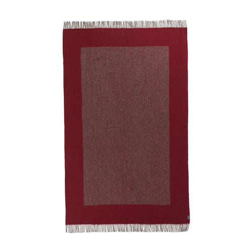 Karby Wool Blanket red & grey, 100% new wool | URBANARA wool blankets