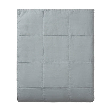 Bedspread Karlay Green grey, 100% Linen