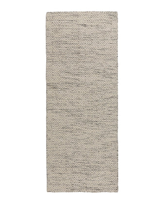 Karwa Wool Runner natural white & black, 100% wool